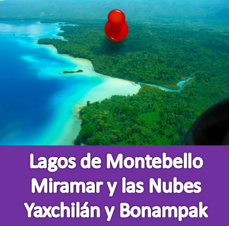 tours aereos en chiapas para visitar bonampak, yaxchilan, lagos y miramar